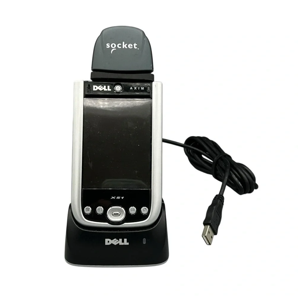 Dell Axim X51 PDA Lot w Dock & Scan Cards
